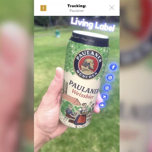 Paulaner's Moving Weissbier Label