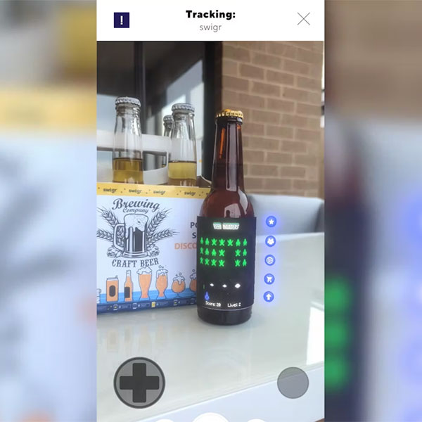 Retro Gaming on Beer Bottles
